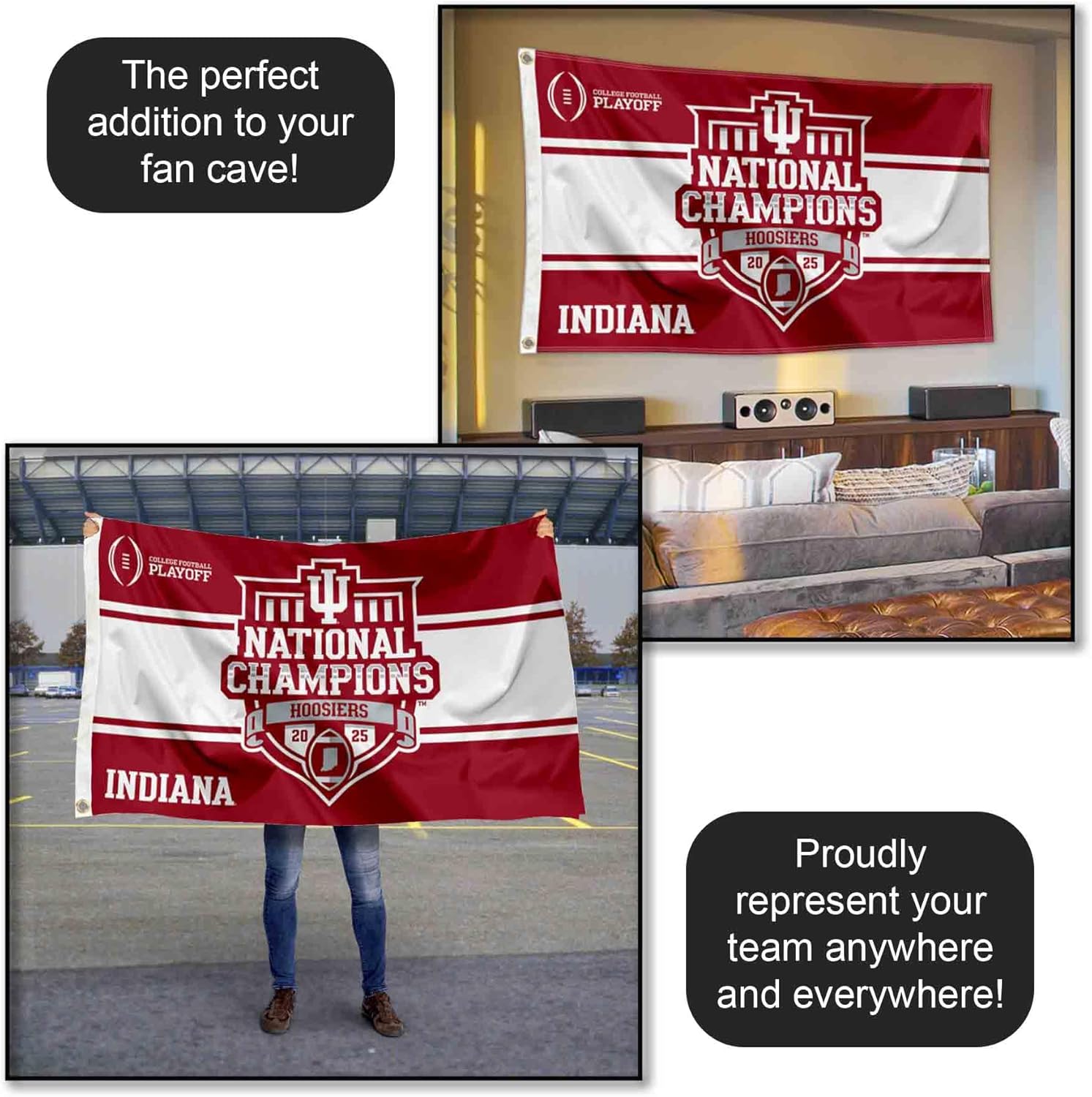 Indiana Hoosiers 2025 College Football National Champions 3x5 Grommet Flag - Image 5