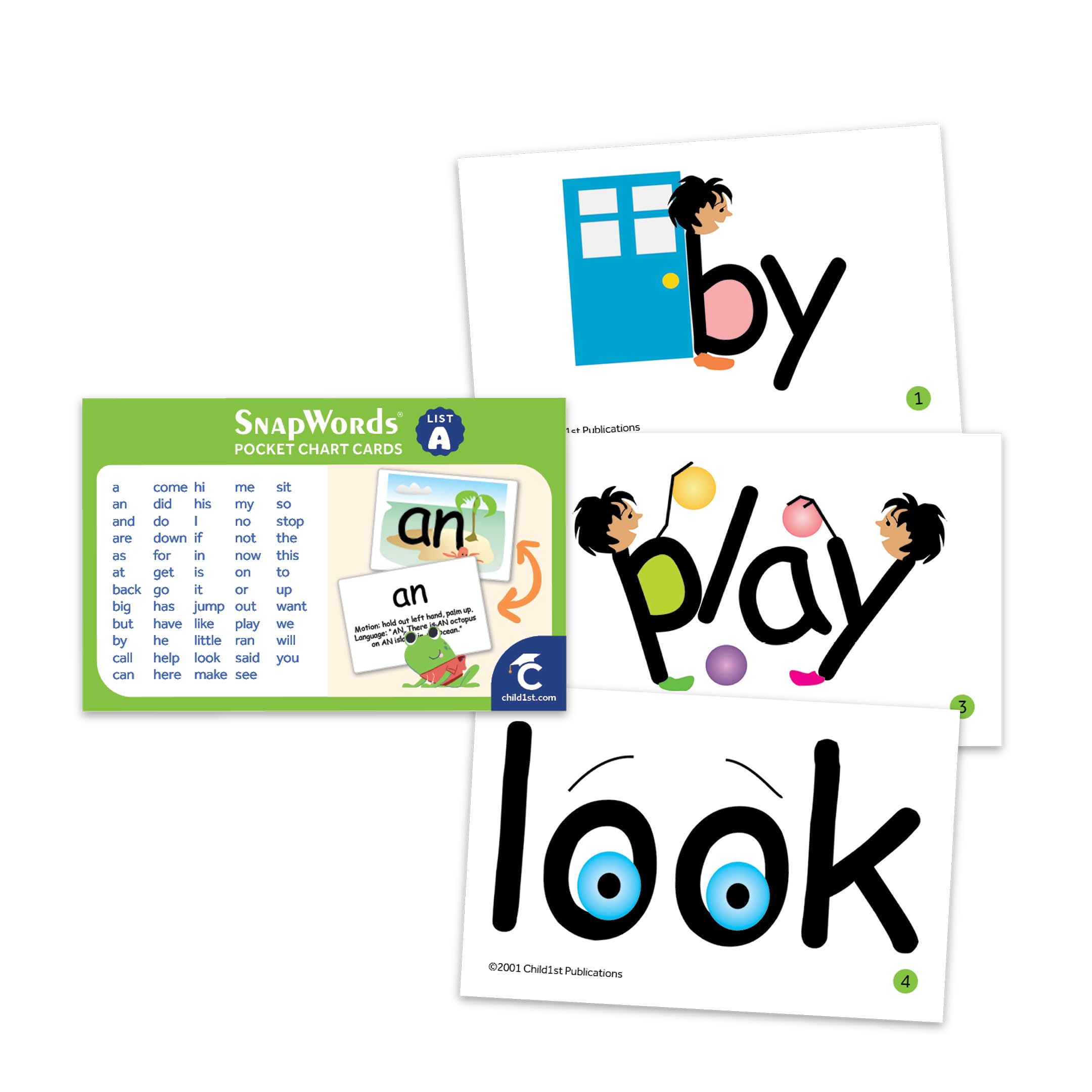 Amazon.com: SnapWords List A Pocket Chart Cards Multisensory