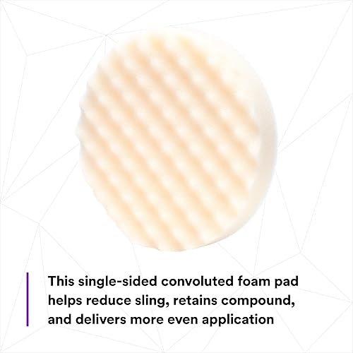 Miniatura 4 de 3M Perfect-It - Almohadilla de composición de espuma 05737 inserción de un solo lado gancho y bucle 8 pulgadas color blanco