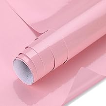 Skin Poster - Wall Stickers Wallpaper Decal (12 x 48 Inch) DIY PVC Self-Adhesive Bubbles, Kids Room, Lamination Paper, Office, Home Decorative, Pink Glossy