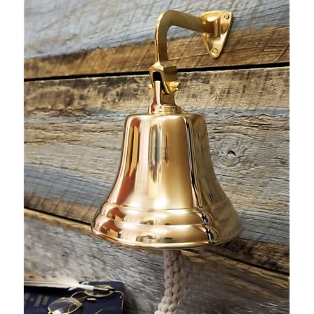 Solid Brass Heavy Bracket Ship Bell II - Nautical Iceland - View #7