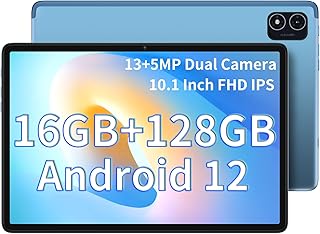 TECLAST Tablet 10 inch Android 12 Tablet, M40PLUS 16GB RAM+128GB ROM, Dual 13MP+5MP Camera, WiFi, Bluetooth, GPS, 1TB Expand Support, IPS Full HD Display