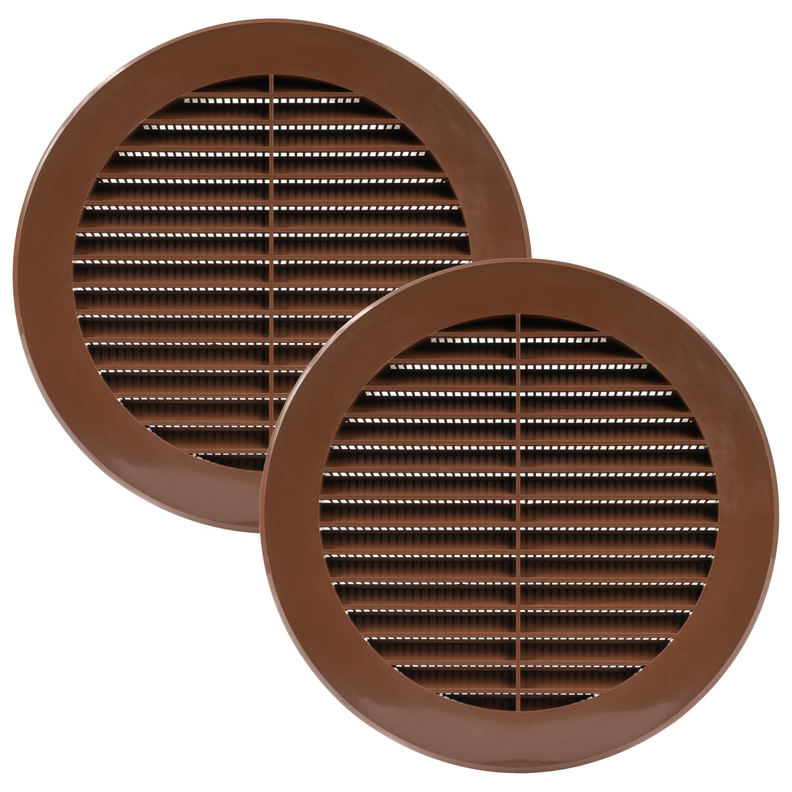 Copriprese Aria Con Zanzariera - 5 Pezzi Marrone Per Bocchettoni 15 Cm, Per Bagno E Cucina - Foto 13