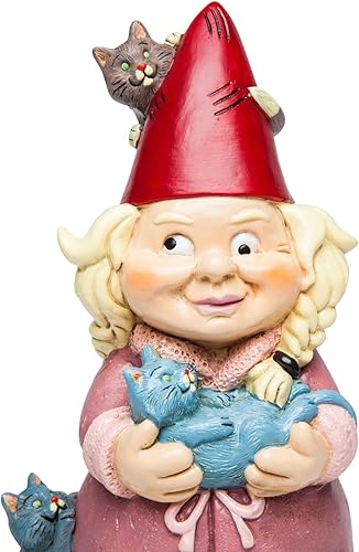 Miniatura 9 de BigMouth Inc Gnomo de jardín The Selfie Sisters - Gnomos de jardín de resina resistentes a la intemperie para exteriores - Decoraciones de jardín