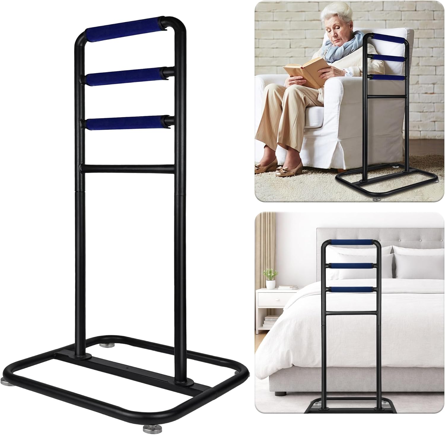 Montex Stand Assist Aid for Elderly, 19''x17''x40'' Chair & Couch Stand Assist Bar, Standing Aids & Supports with Non-Slip Covers, Mobility Standing Aid Rail for Couch (Hollow Base)