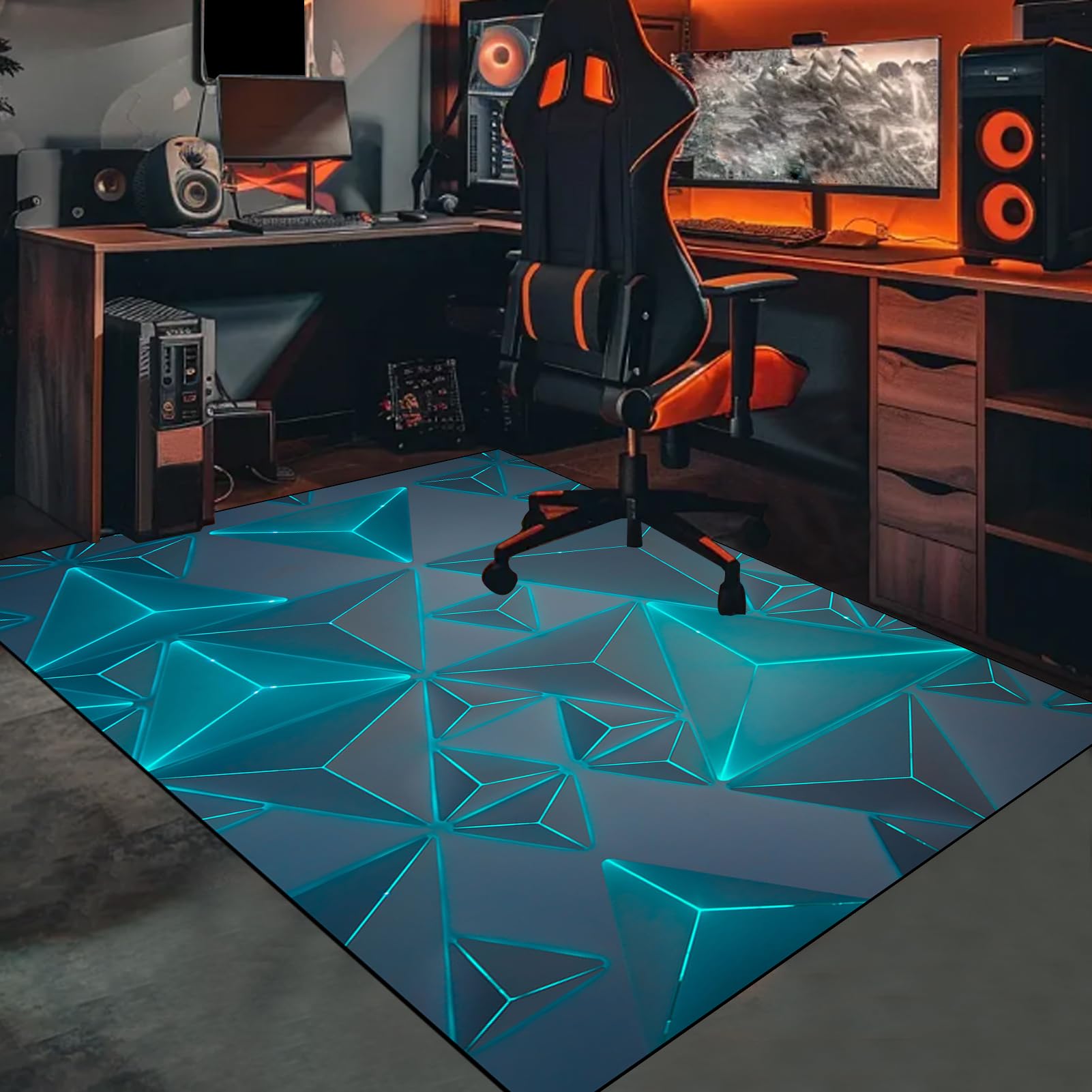 Protector Suelo Silla Ruedas Gaming Alfombra Silla Escritorio Antideslizante Alfombra Silla Gaming Alfombra Oficina para Silla con Ruedas Alfombra Protectora Suelo Silla Alfombra Gamer 180 x 200 cm
