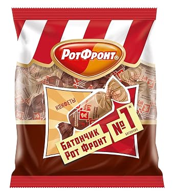 Krasnyi Oktyabr Batonchik Rot Front Chocolate-Cream Taste 250g/8.8oz Imported Gourmet Russian Candy Bars by UNICONF