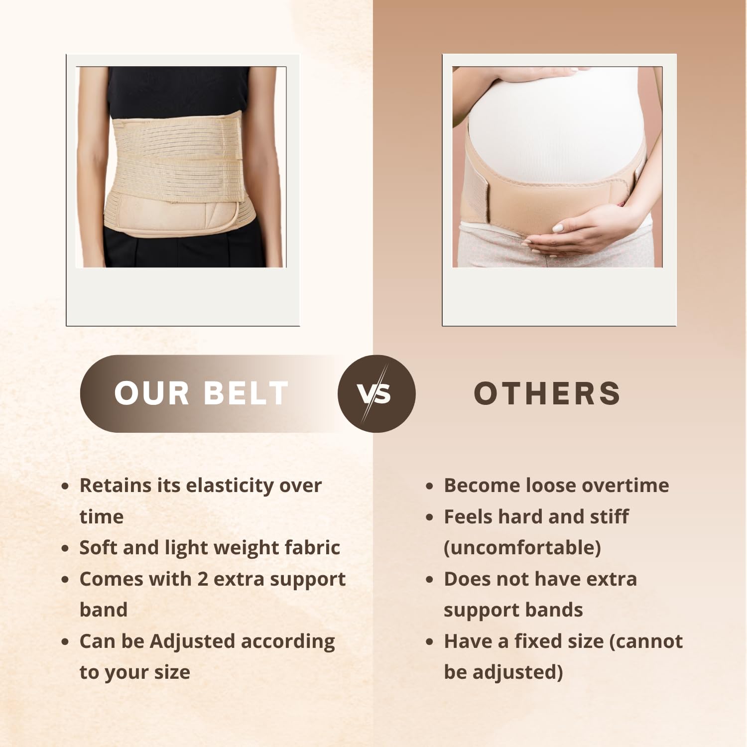 KareEx 2-in-1 Postpartum Maternity Belt for Women Waist Trimmer Shapewear to Reduce Tummy Fat After Delivery for C-Section(30 Inch to 46 Inches of Waist) (Light Pink, L/XL) 2