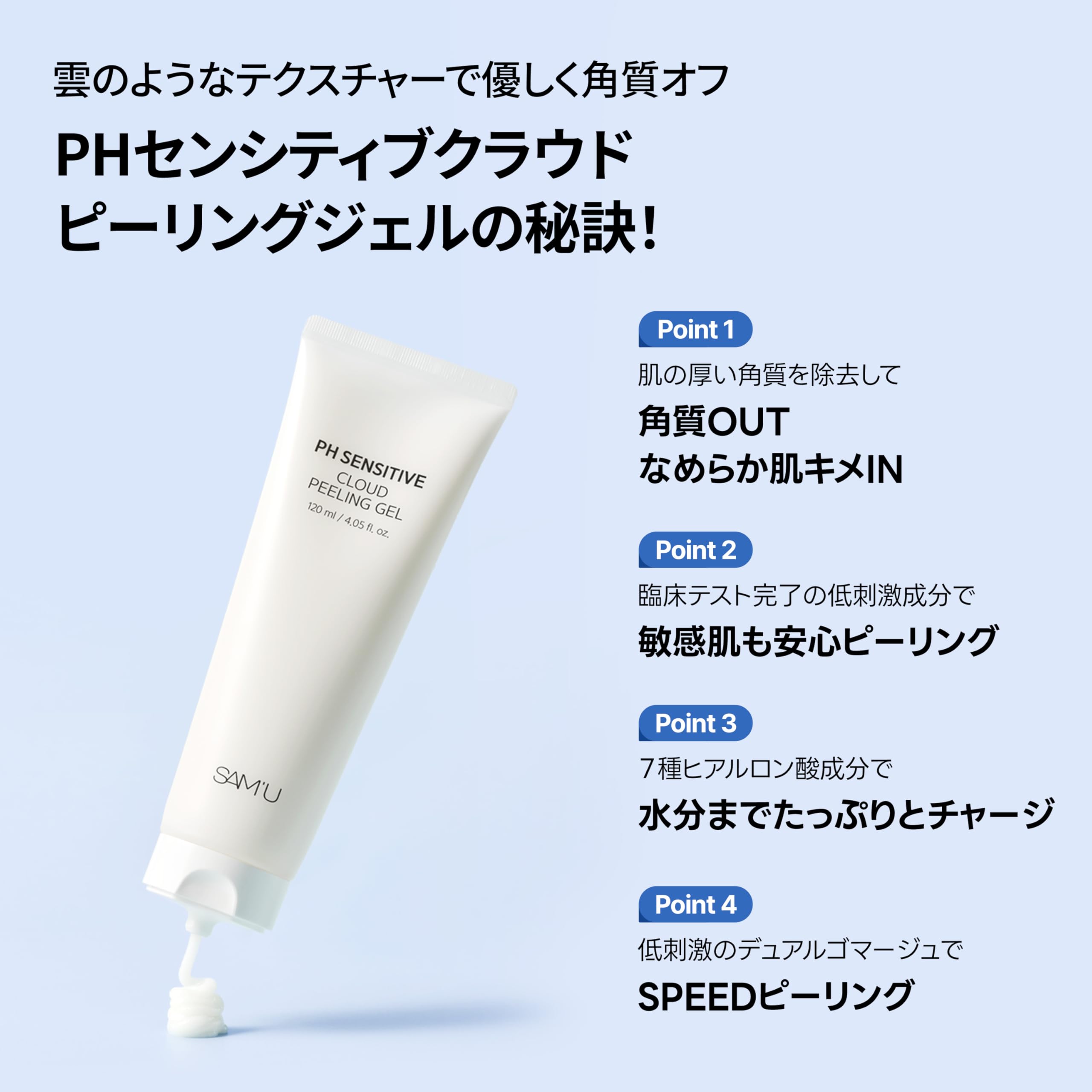 Amazon.co.jp: SAM'U(サミュ) PHセンシティブ クラウドピーリング