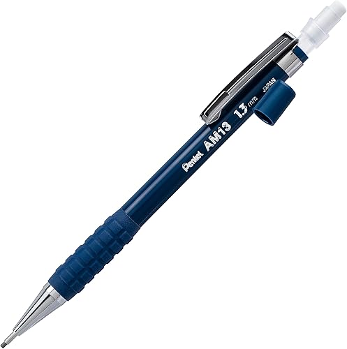 Miniatura 2 de Pentel Sharp HD - Portaminas (0.069 pulgadas), barril azul oscuro, incluye repuesto de plomo de polímero súper alto (AM13LBP)