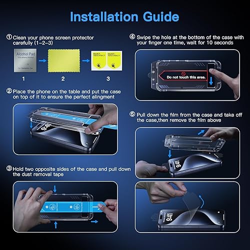 Miniatura 5 de Uyiton 5 en 1 Funda oficial de silicona líquida para iPhone 13, protección contra caídas cubierta completa Funda delgada a prueba de golpes con