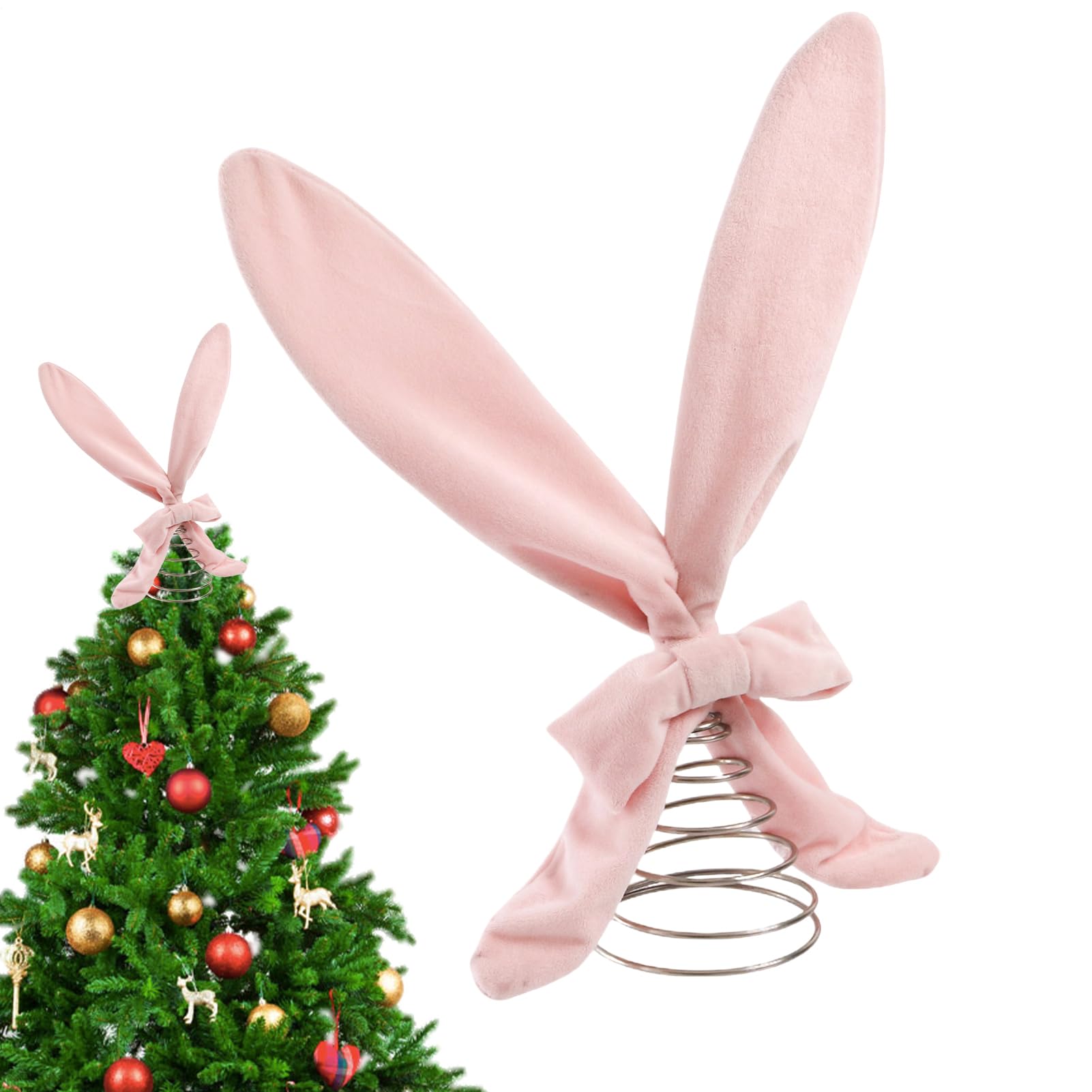 Decoración de conejo de 10.4 x 14.75'' para árbol de Navidad y regalo navideño