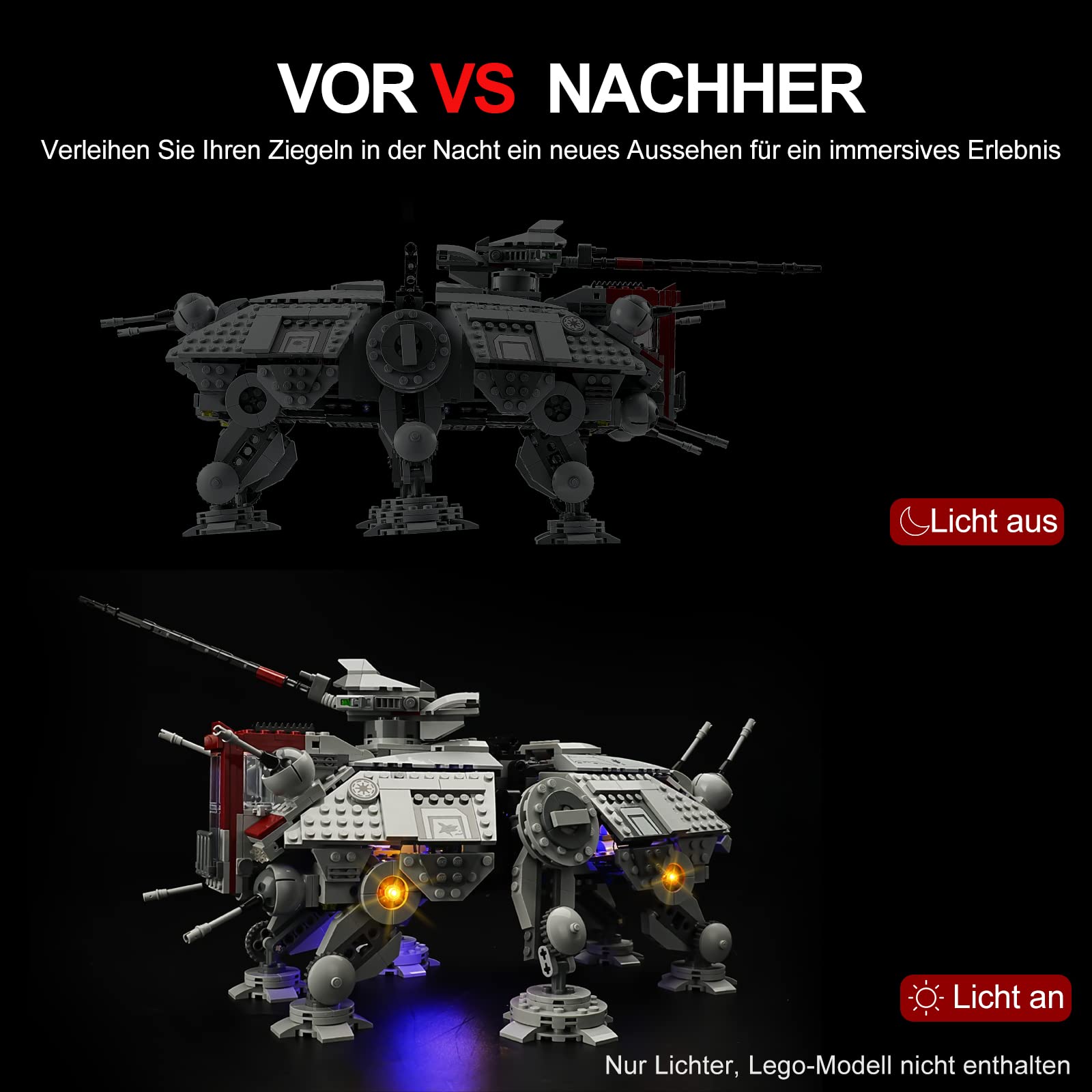 cooldac Zestaw oświetlenia LED do Lego 75337 Star Wars at-TE