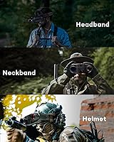 Vista 6 de Gafas de visión nocturna montadas en la cabeza, [actualización 2025] binoculares de visión nocturna de 1312 pies, gafas de visión nocturna manos