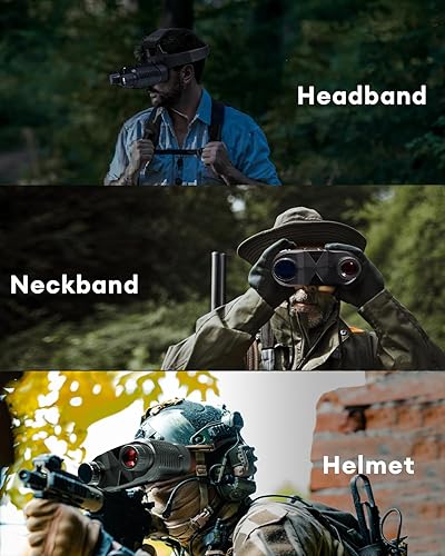 Miniatura 6 de Gafas de visión nocturna montadas en la cabeza, [actualización 2025] binoculares de visión nocturna de 1312 pies, gafas de visión nocturna manos