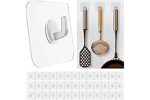 GLUIT 40 Pcs Adhesive Wall Hooks