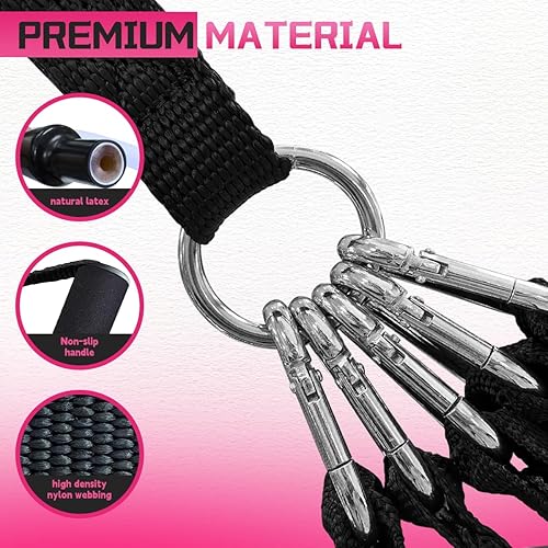 Miniatura 7 de VEICK Pilates Bar Kit with Resistance Bands, Elastic Workout Bands for Men Women, Set of 5 Resistance Loop Bands for Home Fitness Stretching