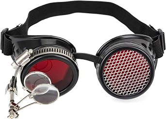 Lelinta Vintage Steampunk Goggles with Detachable Magnifying Glasses