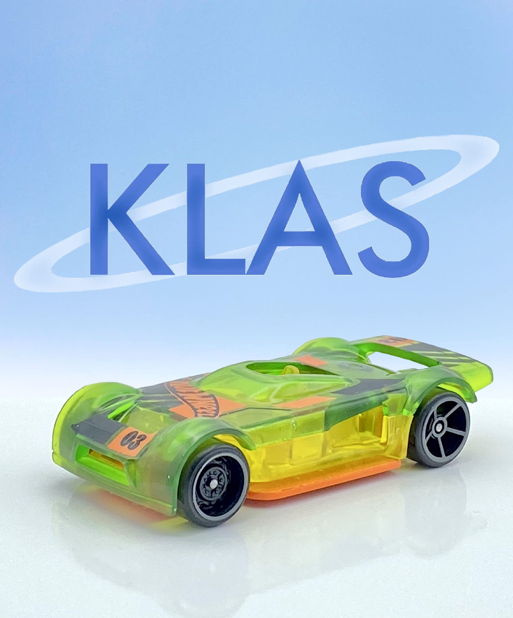 Hot Wheels Mach It Go (Clear Green & Orange) 4/5 HW Track Champs