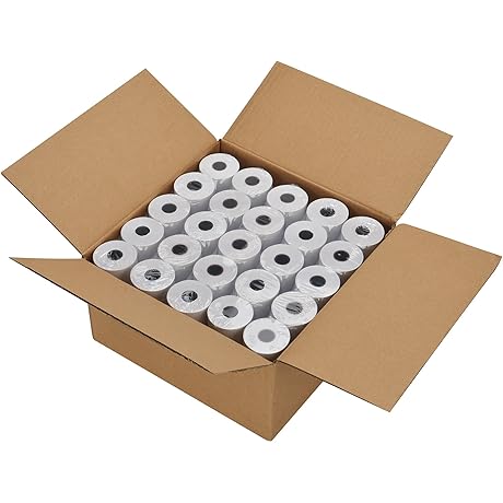 2-1/4" X 50' Thermal Paper Rolls For Credit Card