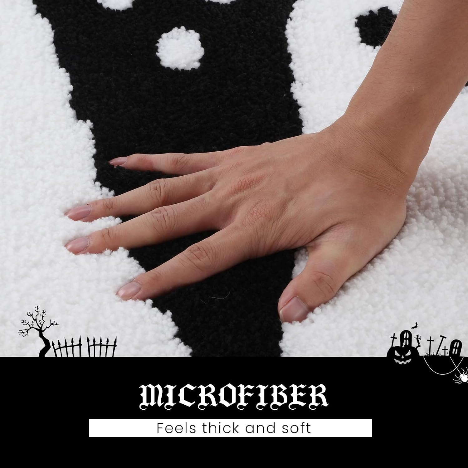 Cute Ghost Halloween Bathroom Rug 18x36 Inch, Cool Halloween Bathroom Decor