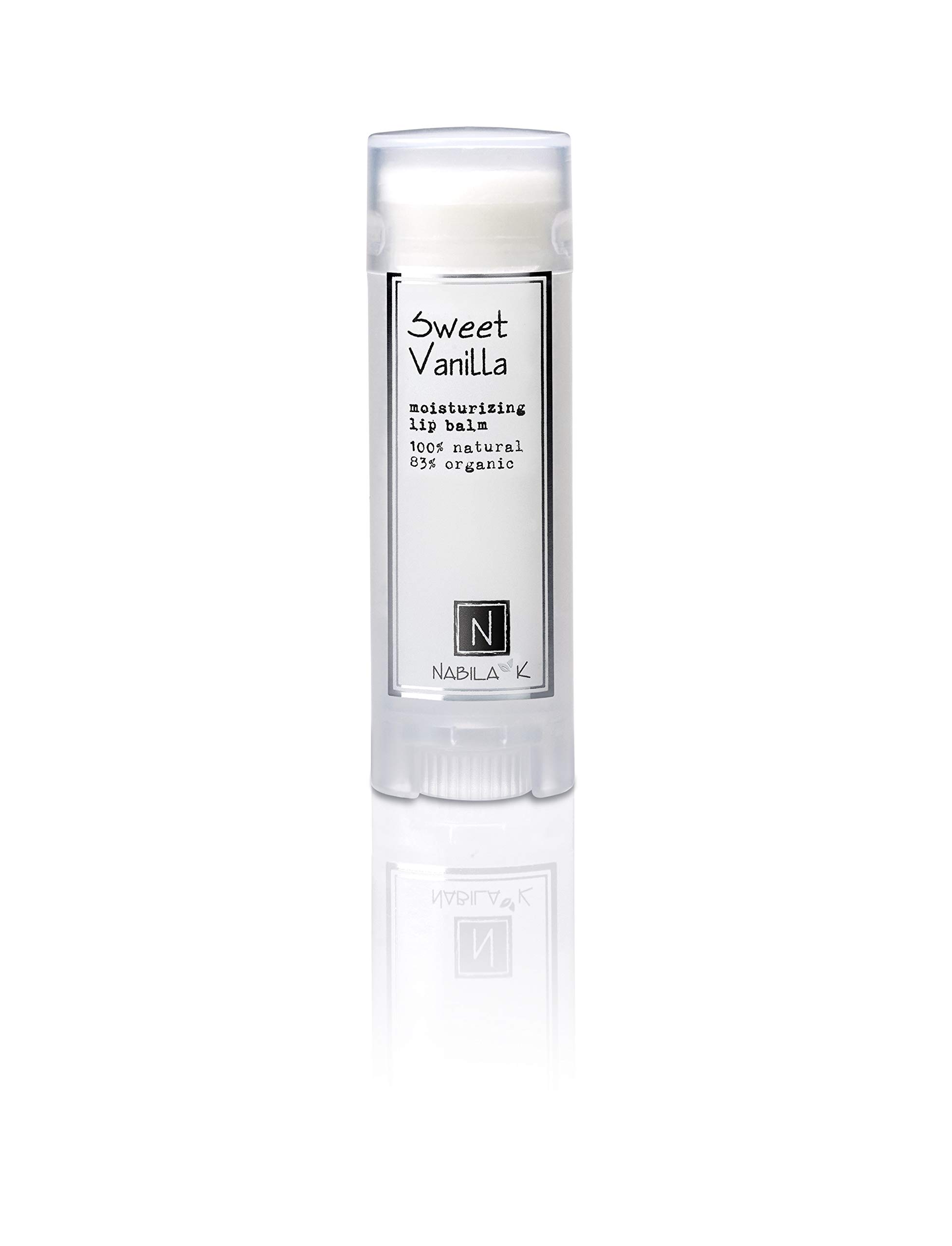 Organic Lip Balm – Sweet Vanilla – Nourishing, Hydrating & Soothing – Natural, Vegan, Petroleum-Free – 0.15 oz