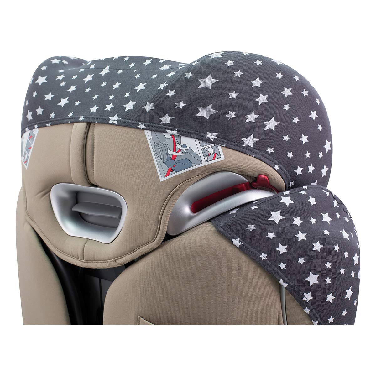 JYOKO KIDS Fodera per seggiolino auto compatibile con Cybex Solution Q2 Fix, Q3, Cybex Z Fix, Gb Elian (Winter Sky)