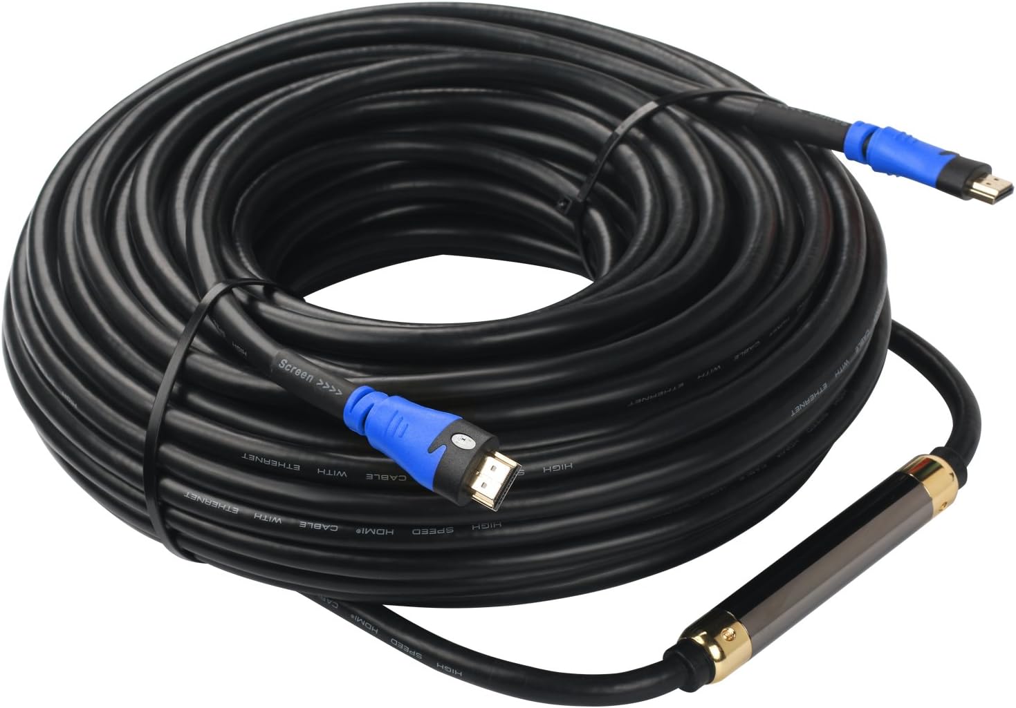 Blасk Frіdау - 80% оƒƒ SHD HDMI Cable 75Feet with Booster 1080P HDMI Cord 2.0V with Built-in Signal Booster CL3 Rated for in-Wall Installation Support 3D,Ethernet,1080P