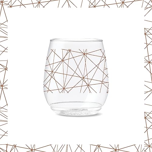 Miniatura 5 de TOSSWARE POP Vino Designer Series - Líneas 2, juego de 6, de 14 onzas, reciclables, irrompibles y de plástico transparente