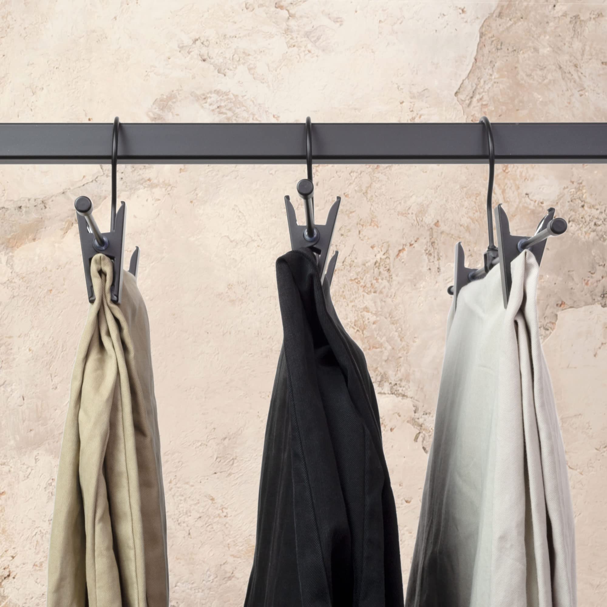 6X Natural Goods Berlin Percha para Pantalones Gard, Percha giratoria 360°, Metal, Gancho Giratorio, Percha Multifuncional, para percheros y percheros (Oro Rosa, Juego de 6)