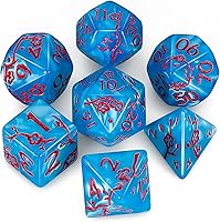 Vista 37 de CiaraQ DND - Juego de dados poliédricos con bolsa de dados para juegos de rol de Calabozos y Dragones, RPG MTG, juegos de mesa