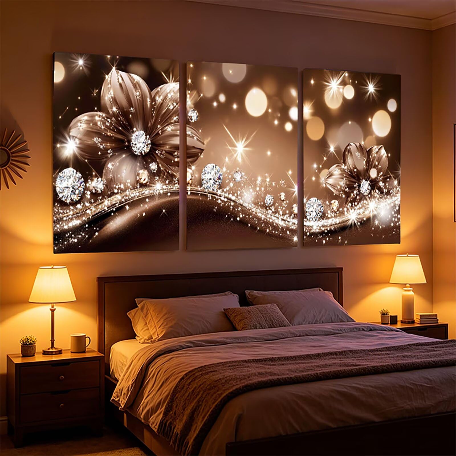 Zestawy sztuki abstrakcyjnej diamentowej dla dorosłych, 5D kwiatowy obraz diamentowy pełne zestawy wierteł, 50 x 76 cm, kryształ górski do malowania po numerach, haft krzyżykowy do dekoracji domu