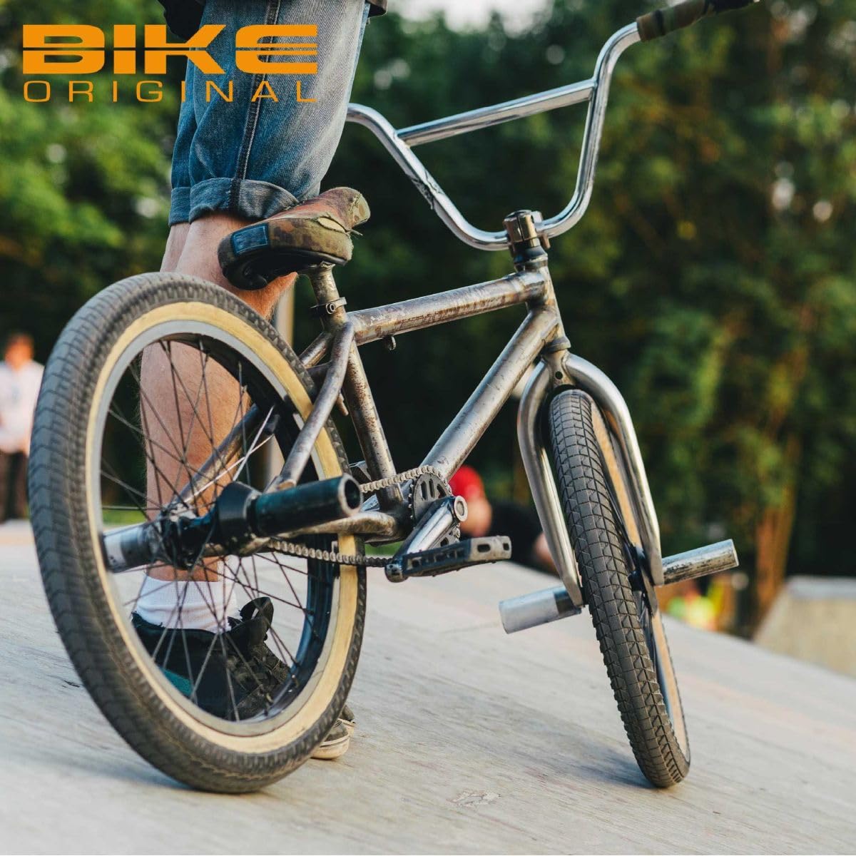 BIKE ORIGINAL - Roue Arrière BMX 20" - Jante Alu Simple Paroi 48 Trous - Moyeu Acier à Écrous - Freinage sur Jante - Compatible Pneus 25-65 mm - Couleur Noire