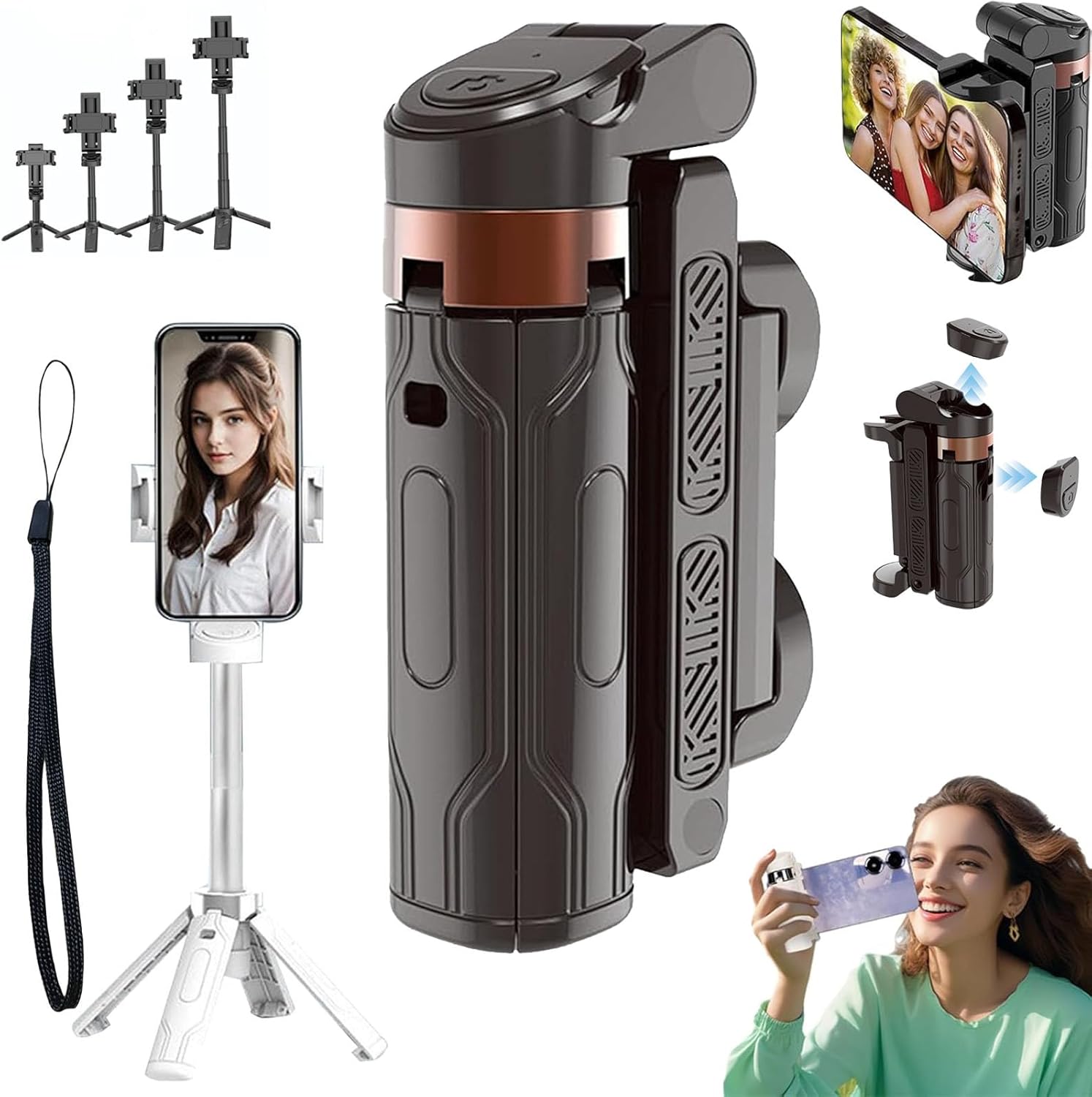 Pocketflex Mini Tripod 2-Pack - Flexible Phone Tripod With Bluetooth Remote, 360° Rotation For Photos & Videos