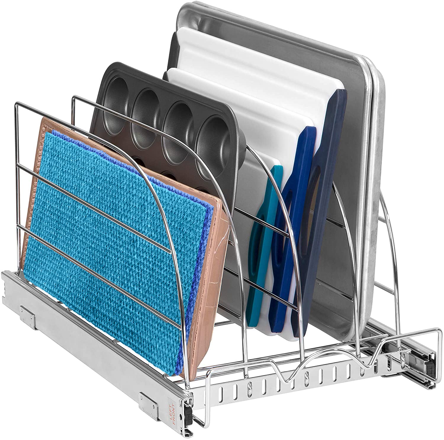Buy Pull Out Organizer for Cookie Sheet, Cutting Board, Bakeware, and