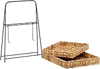 Vista 4 de Household Essentials Torre de bandeja geométrica con 2 cestas