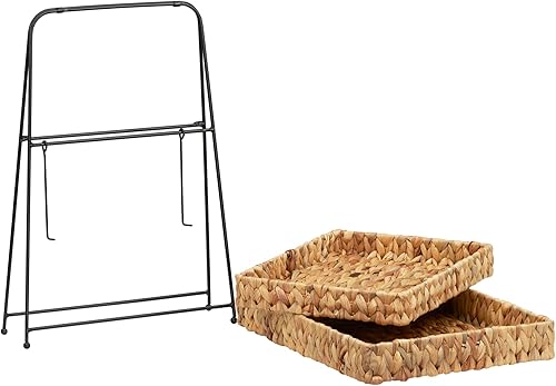 Miniatura 4 de Household Essentials Torre de bandeja geométrica con 2 cestas