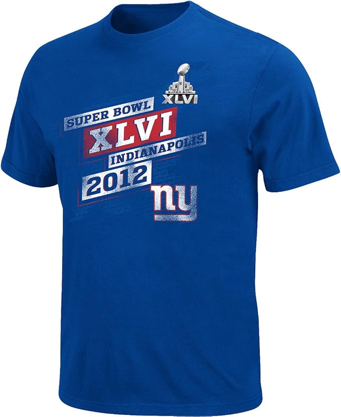 Amazon.com: New York Giants Super Bowl XLVI On Our Way T-shirt X-Large : Sports & Outdoors