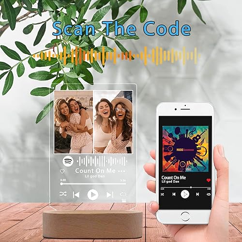 Miniatura 9 de YESCUSTOM Regalo personalizado de la peste de la canción para él su canción acrílica cubierta de álbum acrílico transparente personalizado con