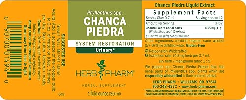 Miniatura 6 de Herb Pharm Extracto líquido Chanca Piedra para soporte del sistema urinario, 1 onza líquida