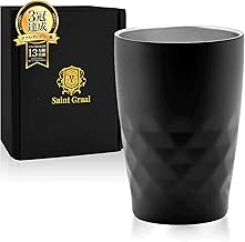 SaintGraal Stainless Steel Tumbler, Vacuum Insulated, Cold Insulated, Heat Retention, Birthday Gift, For Men, Father's Day, Gift, Glass, Cup, Liquor, Beer, Highball (Black)