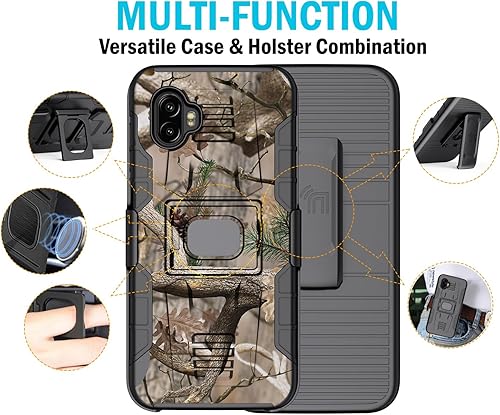 Miniatura 9 de Funda con clip para Galaxy XCover 6 Pro, Nakedcellphone Funda de agarre de anillo resistente con soporte placa de montaje integrada y funda de