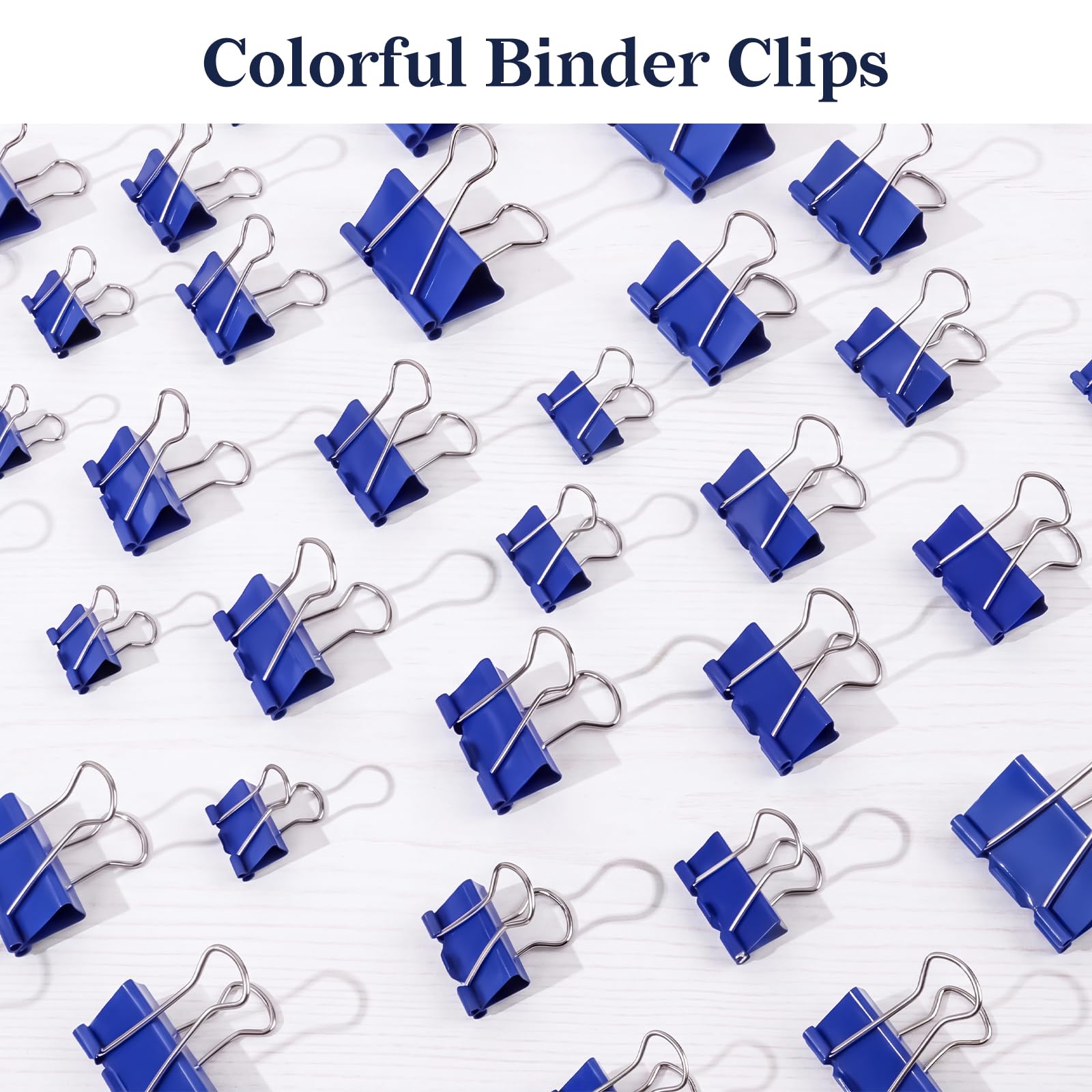 Temiary 138 clip per raccoglitore, 6 misure assortite, con contenitore, blu