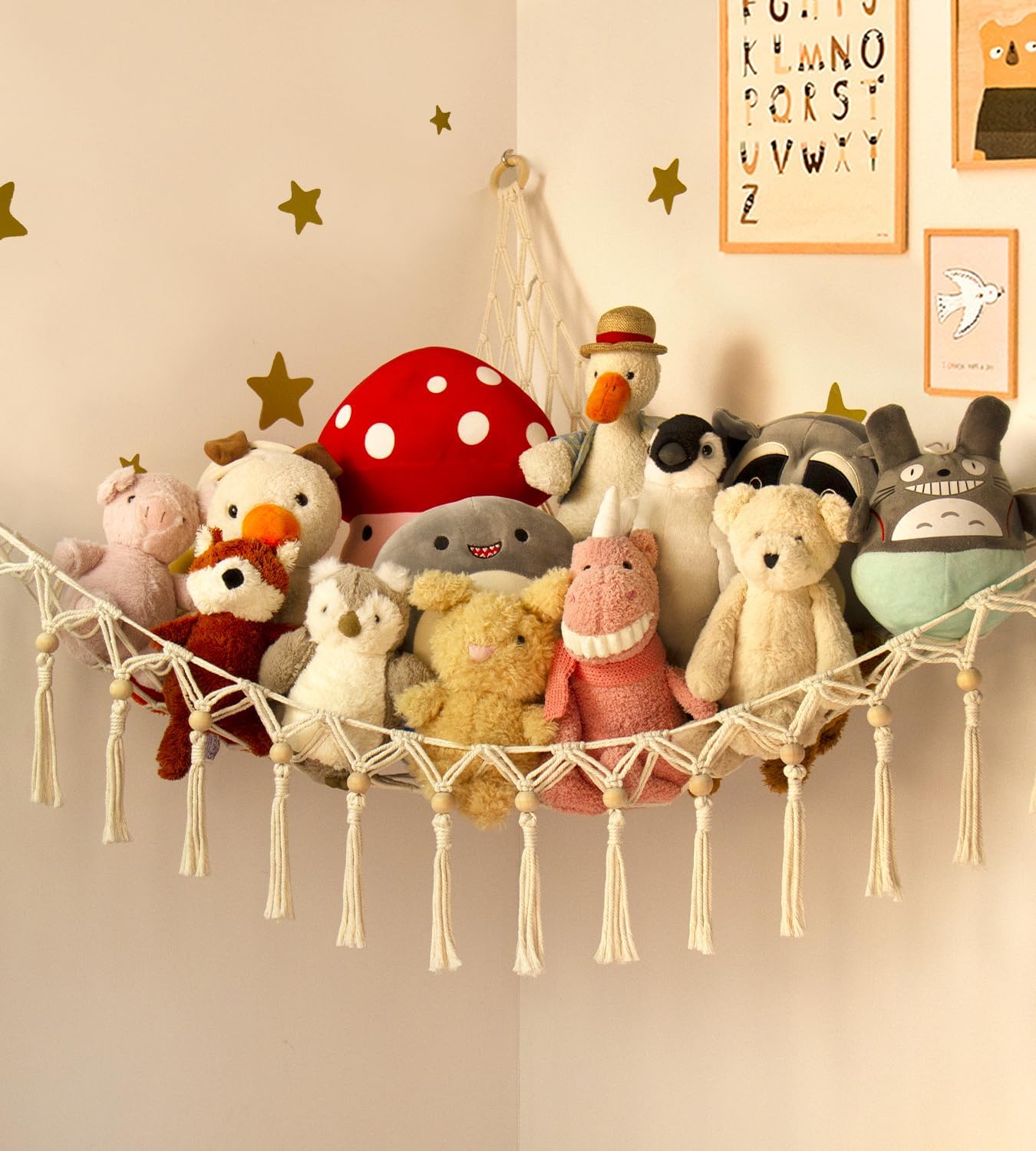 Dorblely Stuffed Animal Storage Hammock Corner Hanging