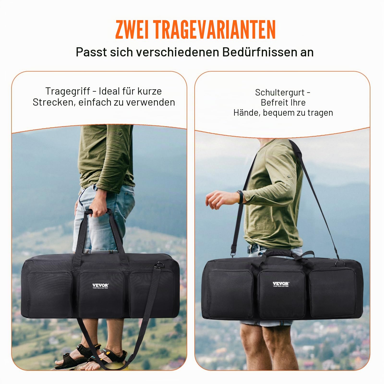 VEVOR Teleskoptasche, 762 mm, Transporttasche für Teleskope mit festen Schnallen, mehrere Taschen & abnehmbare Trennwand für Teleskope, Teleskop-Tragetasche zur Sicherung von optischem Tubus & Stativ
