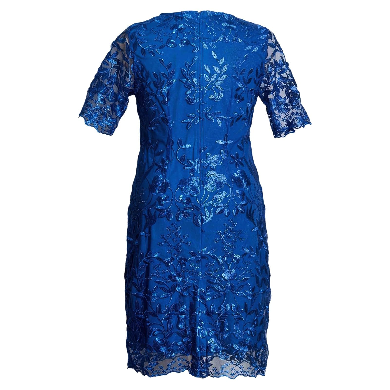 Vestidos De Bautizo Mujer de la Novia de Talla Grande con Bordado Floral, Vestidos de Noche Formales, Vestido de Fiesta de Manga Corta Baile Niña