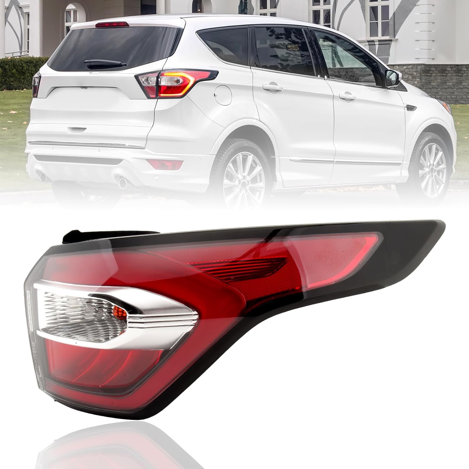 Clidr Right Side Outer RH Tail Light For Ford Escape Kuga 2017 2018