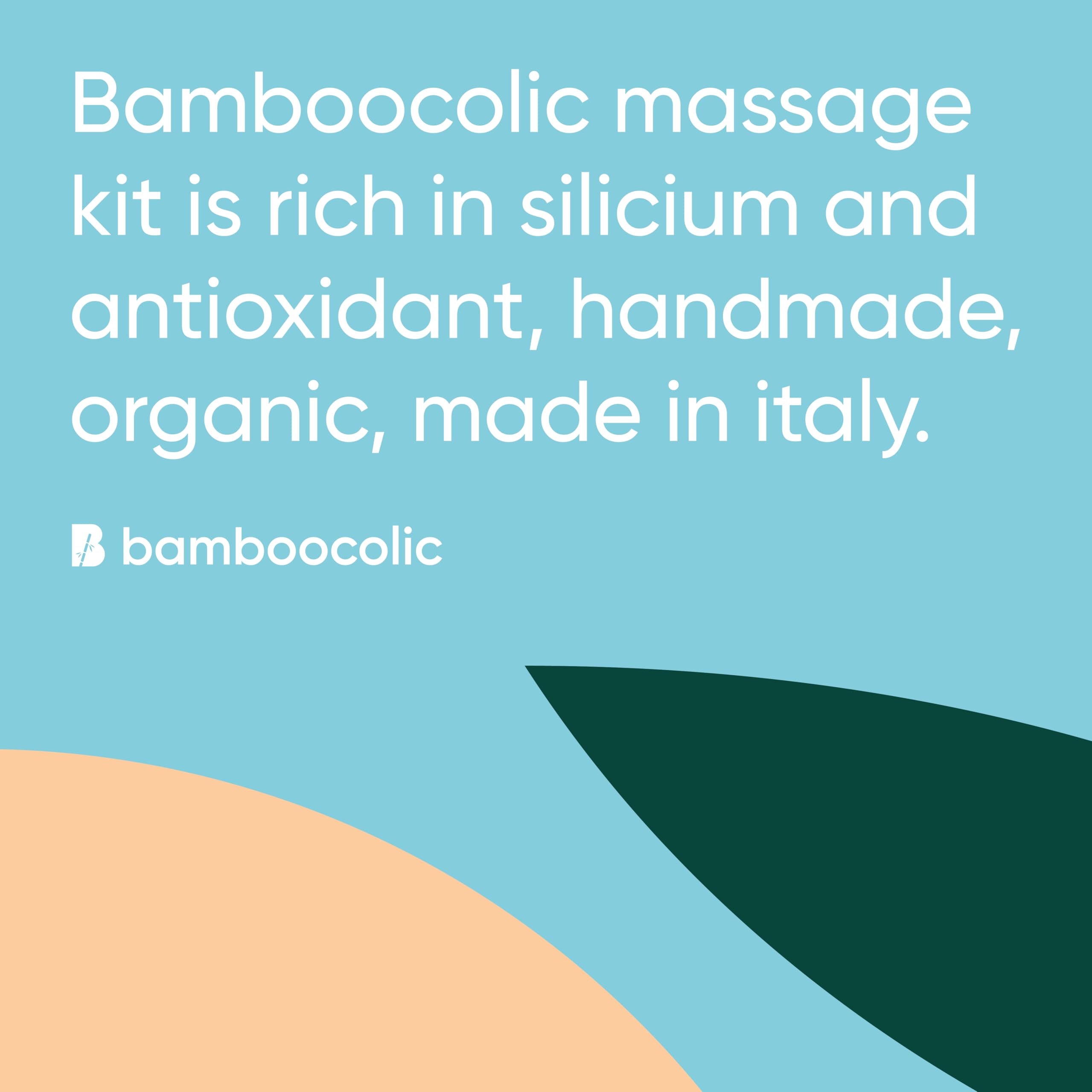 BAMBOOCOLIC Kit Massaggio Bambù - ideale per Massaggio Viso e Corpo Professionale, Canne Bambù non trattato chimicamente, Proprietà Antibatteriche e Antiossidanti (KIT MASSAGGIO, 9 STICKS)