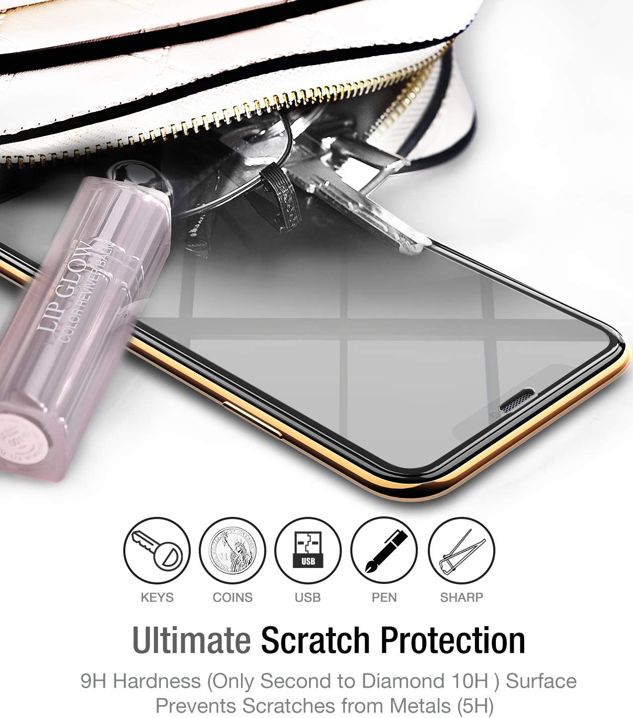 TOZO for iPhone XS Max/iPhone 11 Pro Max Screen Protector [ 3D Bent Full Frame ] Premium Tempered Glass (2 Pack) 9H Hardness for iPhone XS Max / 11 Pro Max 6.5 inch