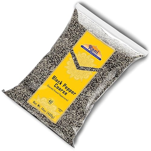 Miniatura 8 de Rani - Malla gruesa de pimienta negra molida 28 (molienda de mesa), india premium 14 onzas (14.11 oz)  Todo natural  Vegano  Apto para gluten  Sin